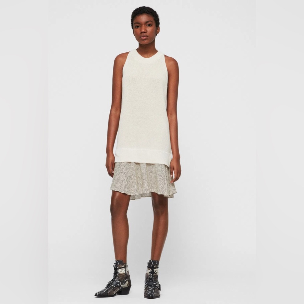 AllSaints Cream Ribbed Knit Sweater - Picture 6 of 6